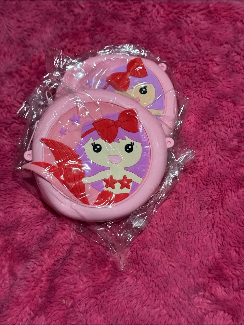 Kids Red Mermaid Coin Purse - Cute Compact Accessory